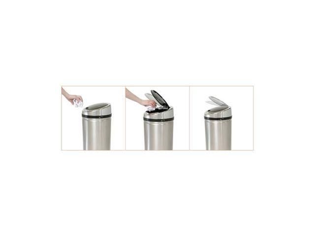 8 Gal Touchless Stainless Steel Trash Can Z73460