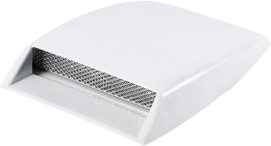 White Car Hood Simulation Decorative Air Outlet Sticker Cover I385731