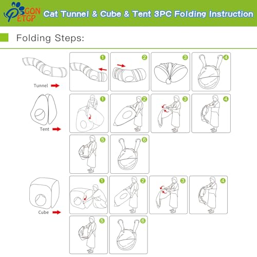 Collapsible Outdoor Cat Enclosures Tunnel M416