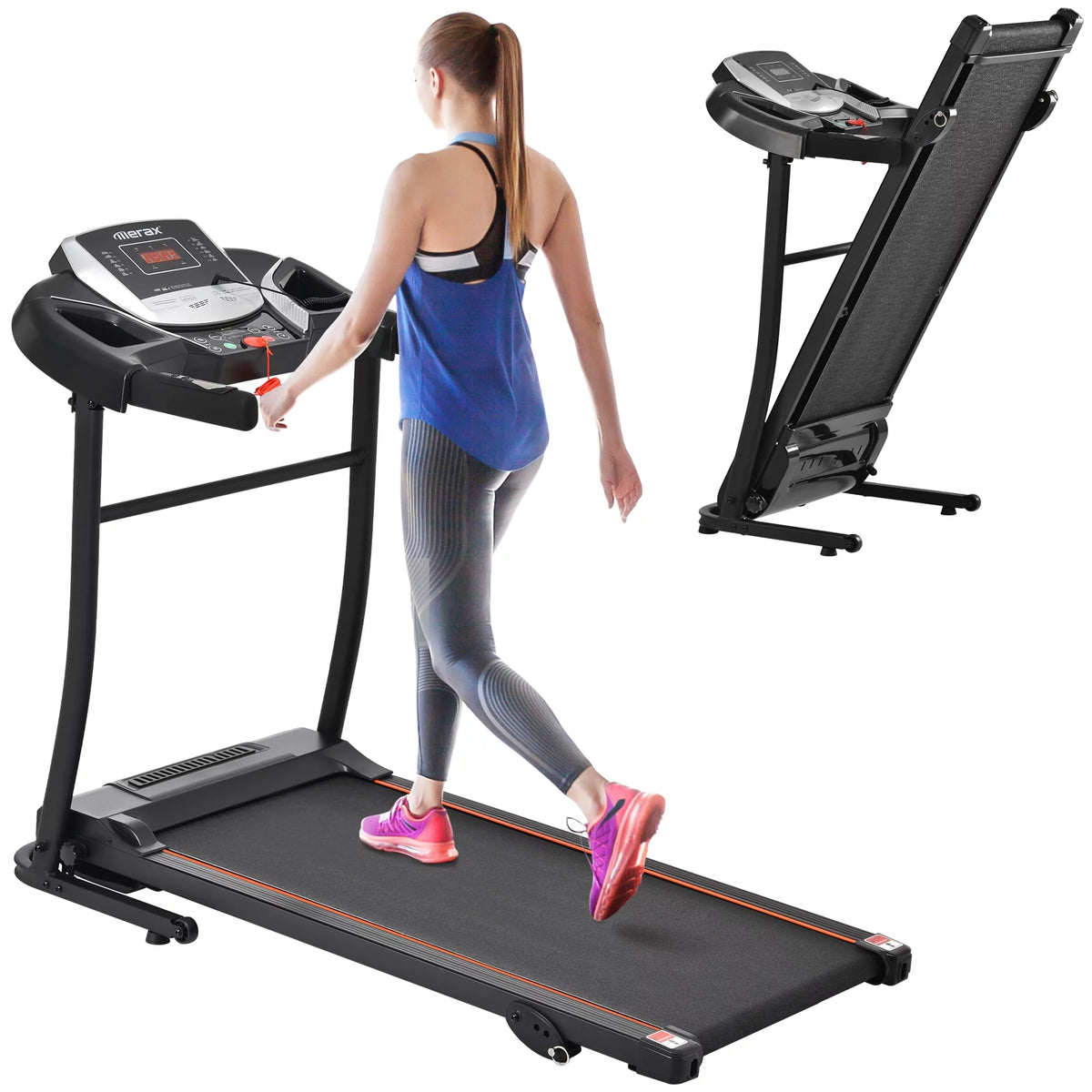 Folding Incline Treadmill 2.5HP Electric Running Machine F9345