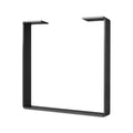 Standard Duty U-Shape Flat Bar Table Leg & Bench Base - Jet Black Satin - 10x22 - 16x22 Height - 0.25x22 T Q707