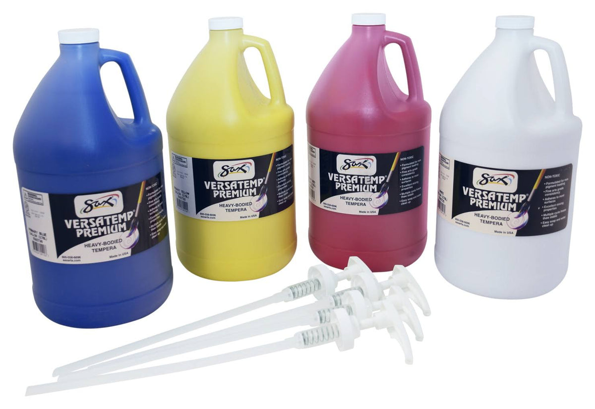 4 Gallons Heavy-Bodied Tempera Set with Pumps L53797