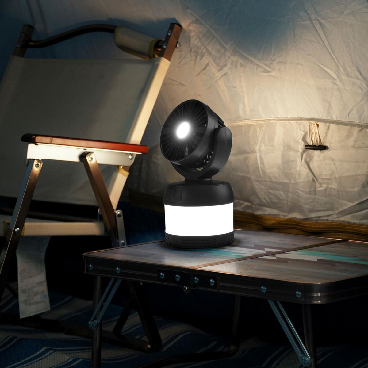 300 Lumen LED Rechargeable 3-in-1 Lantern, Fan, and Power Bank F505143
