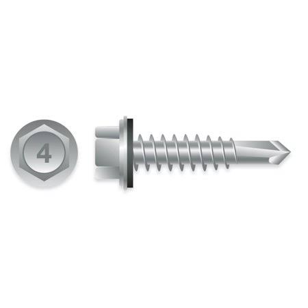#12 x 1-1/2x22 HWH 410 Stainless Self-Drilling Screws w/Bonded Washer 2.5m Box U869