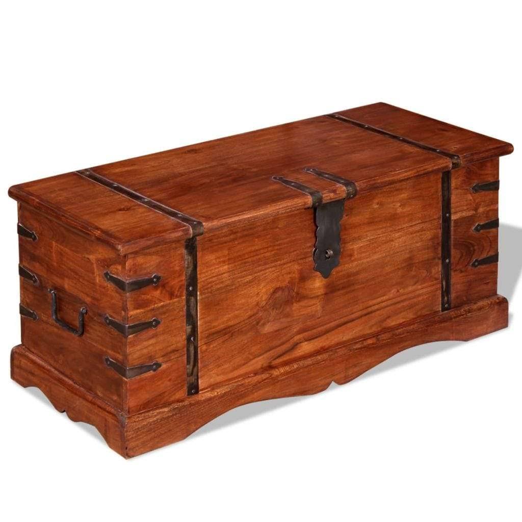 2 Piece Acacia Wood Storage Chest Set I4979