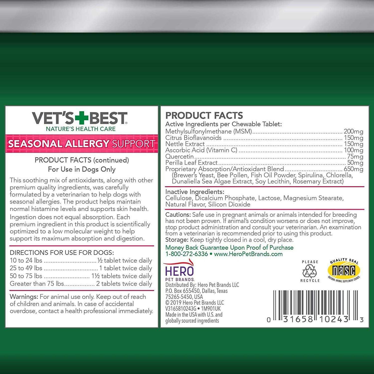 Seasonal Allergy Support Supplement L732
