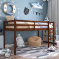 Twin Junior Loft Bunk Bed, Oak E995477