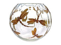 7.25" Glass Ball Vase Hand Painted Handmade Centerpiece I266696