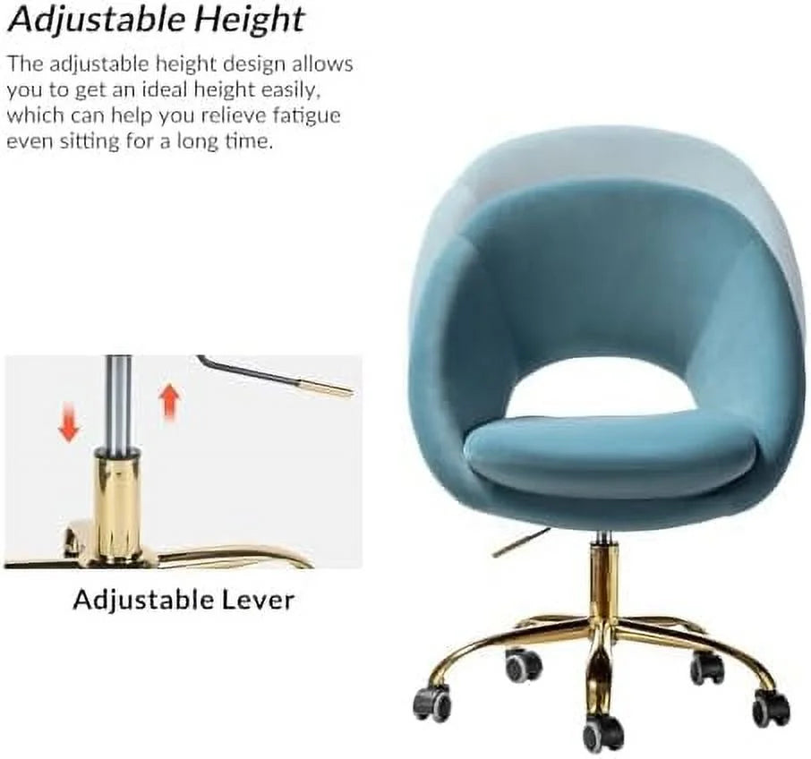 Modern Velvet Office Chair with Adjustable Swivel V505210