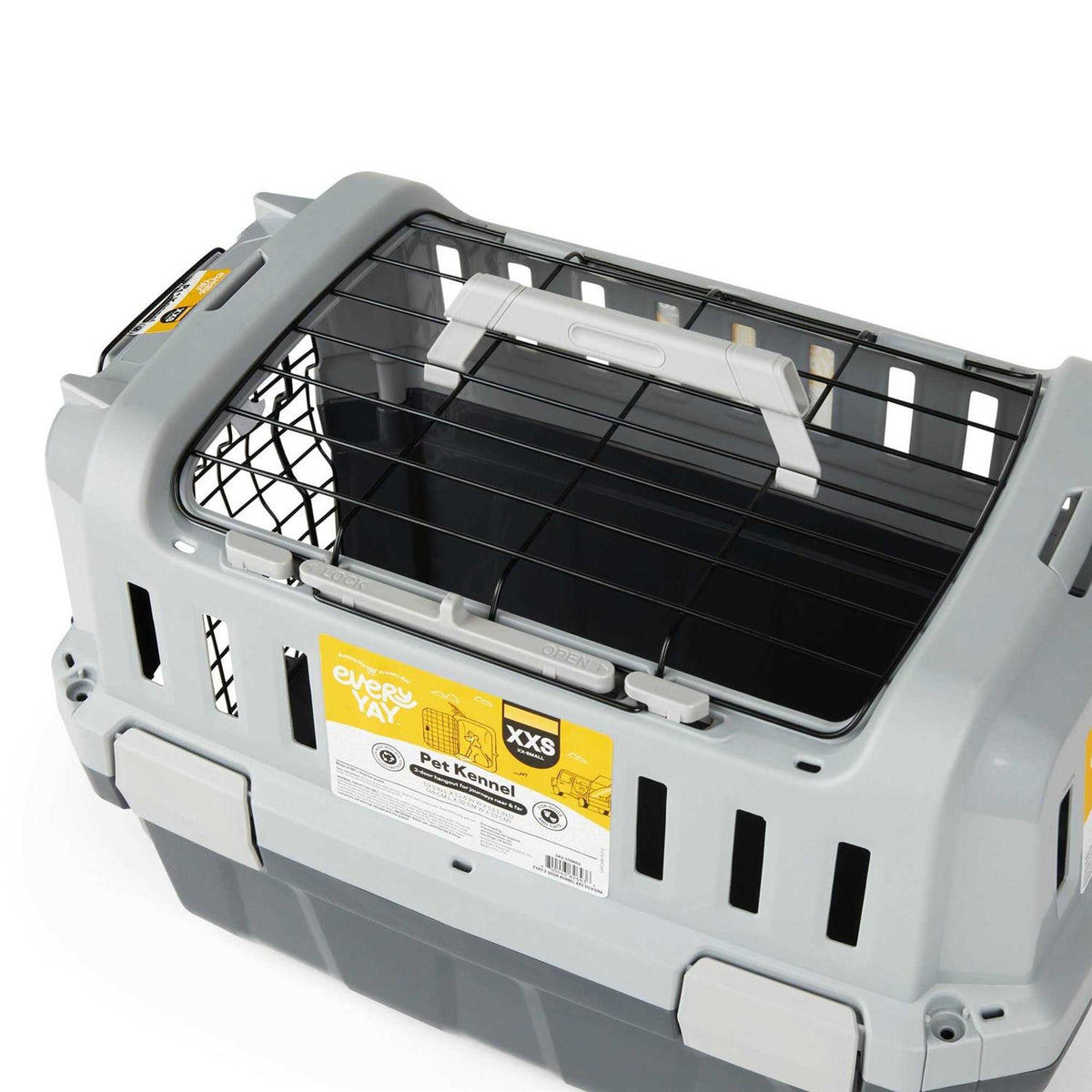 Grey 2-Door Pet Kennel T253