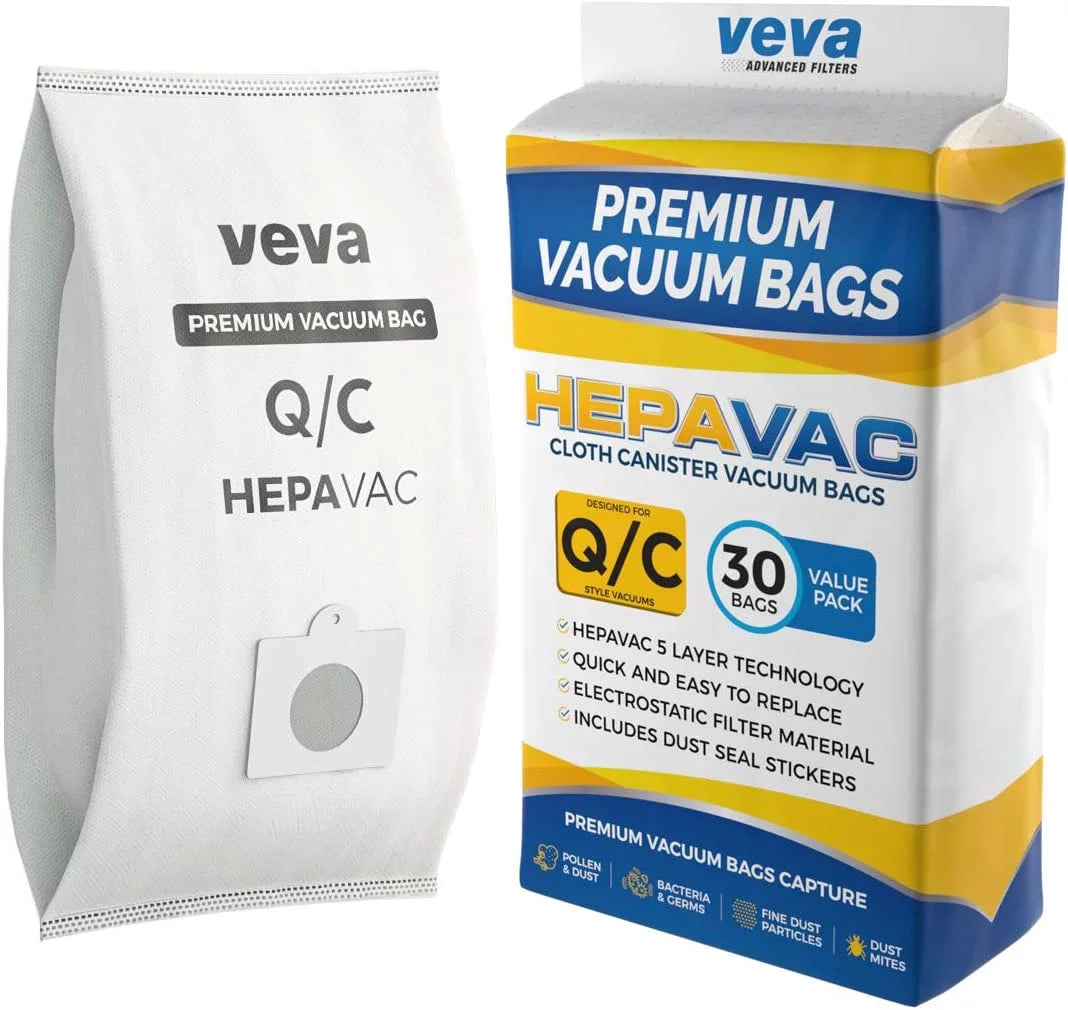 30 Pack HEPA Vacuum Bags Type Q Cloth Bag F8198