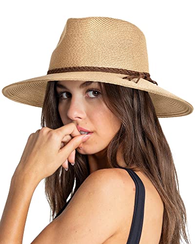 Wide Brim UV UPF 80+ Foldable Packable Straw Sun Hat G188