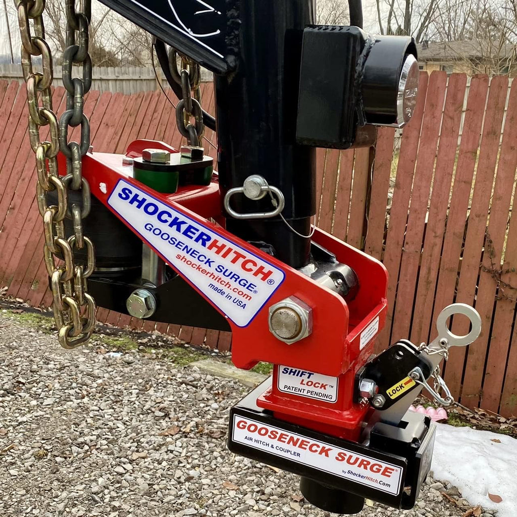 Gooseneck Air Hitch & Coupler, Square 4" Straight Pin 30K Coupler 9" Offset R517882
