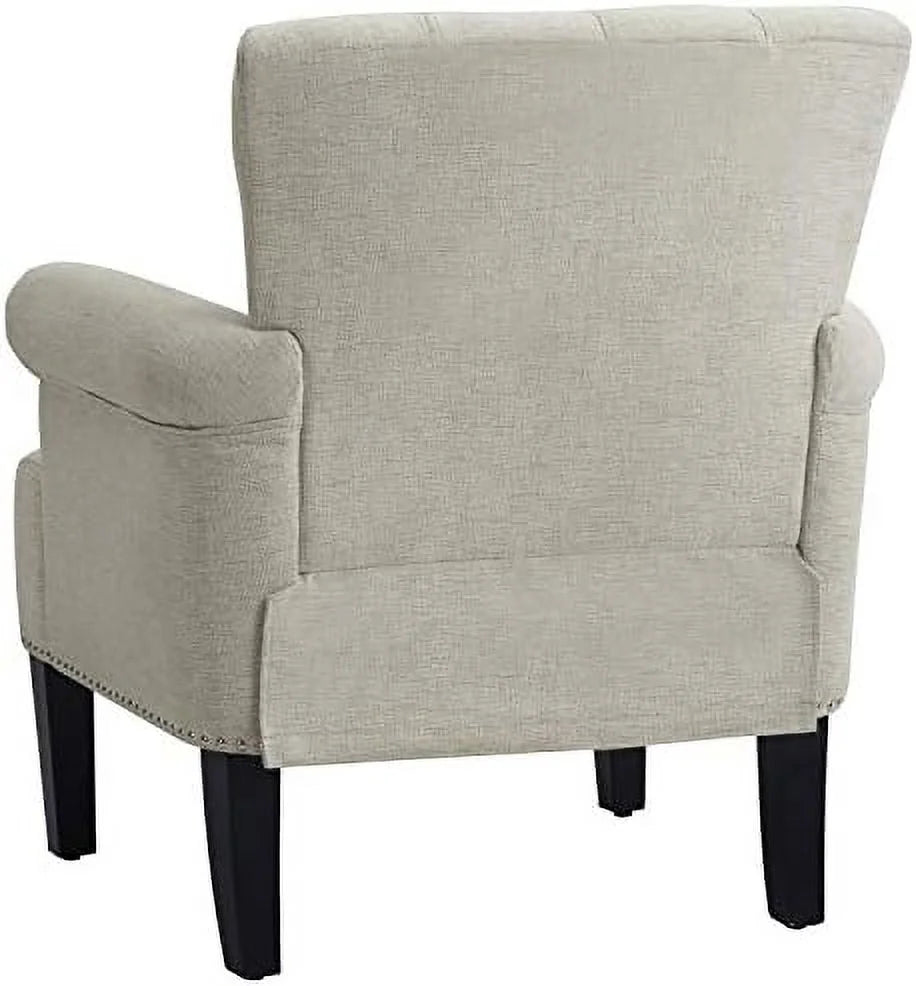 Polyester Upholstered Tufted Club Chair J1012