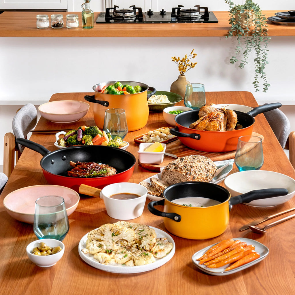 6 Piece Aluminum Nonstick Stainless Steel Cookware Set K182