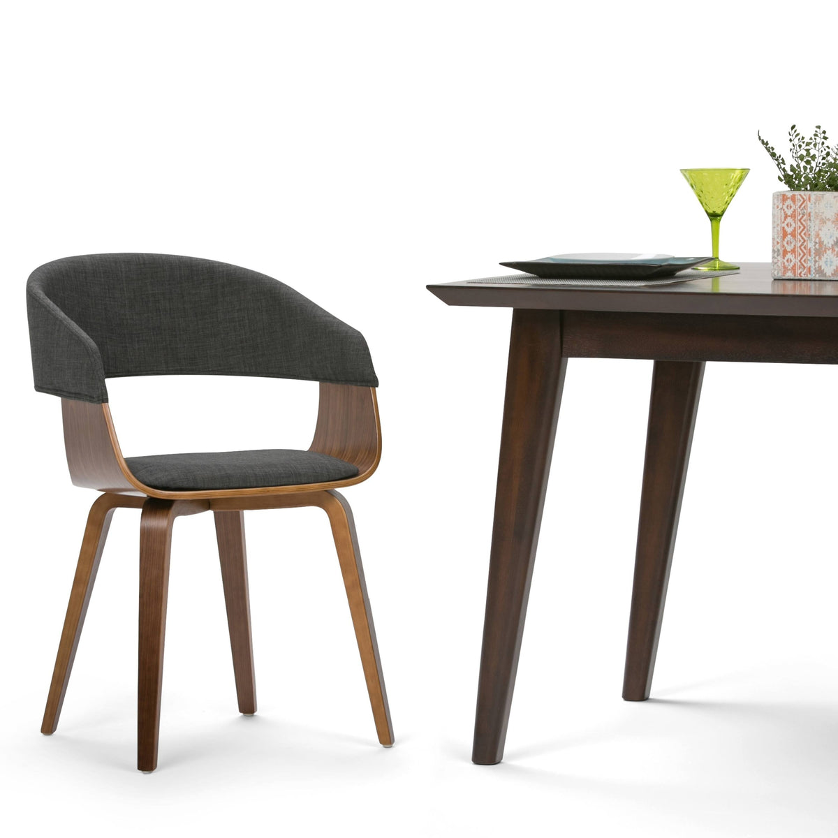 Charcoal Grey Bentwood Dining Chair B297961