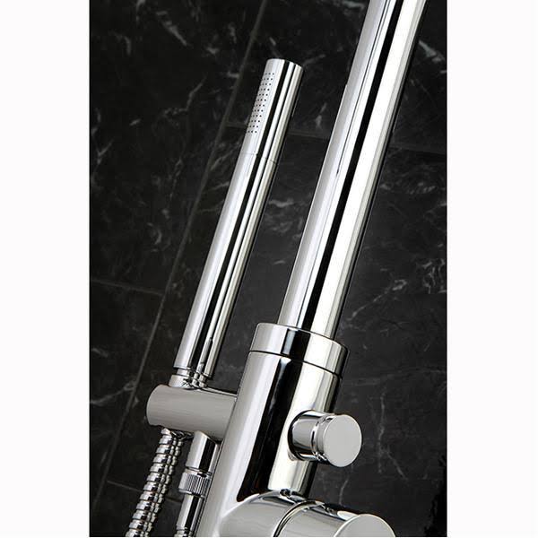 Polished Chrome Floor Mount Tub Filler with Hand Shower Q274372