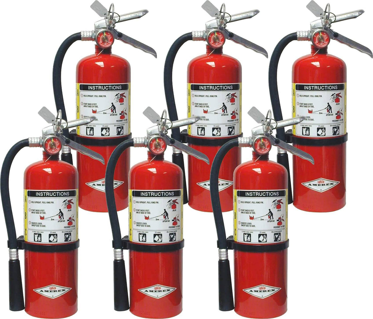 5lb ABC Dry Chemical Fire Extinguisher (6 Pack) Q72280