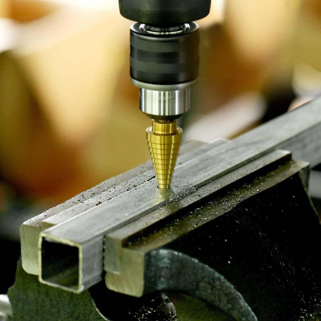 Step Drill Bit Set with Automatic Center Punch, 50 Sizes, 2 Pack D813
