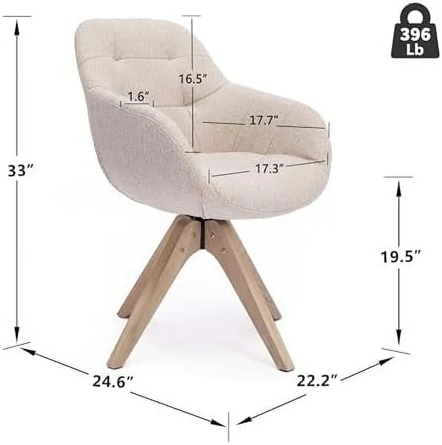 Mid Century Modern Fabric Accent Chair with Oak Wood Legs P288323