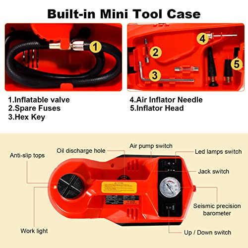 5 Ton Electric Hydraulic Car Jack Kit with LED Light Y296150