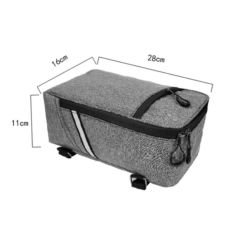 5L Water-resistant Canvas Bike Rear Seat Bag Q395289