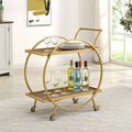 Gold/Brown Bar Cart W366