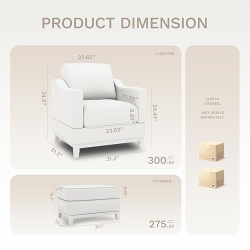 118" U-Shaped 4-Seat Modular Sectional Sofa with 2 Ottomans D8938