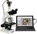 40X-2000X Digital Lab Trinocular Compound LED Microscope with 5MP Digital Camera and Double Layer Mechanical Stage K799