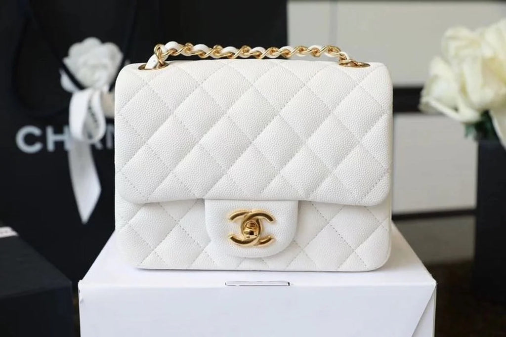 White Mini Flap Bag W6140