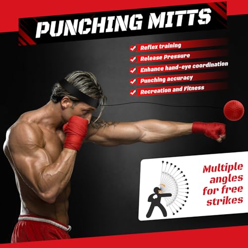 4-in-1 Kids Boxing Gloves and Punching Mitts Set with Hand Wraps L743
