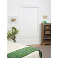 White Cordless Faux Wood Blinds W971