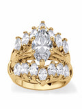 Marquise-Cut Cubic Zirconia Jacket Bridal Set 5.98 TCW H326