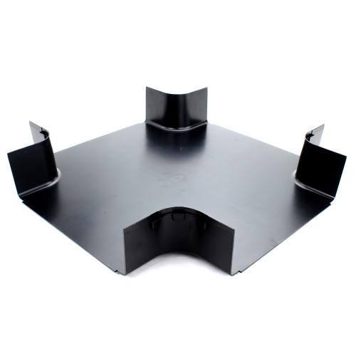 Black ABS Plastic Cable Raceway Cross Fitting B684364