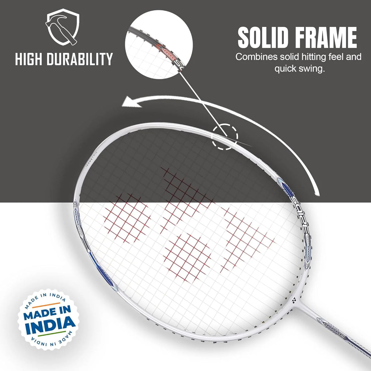 Pearl White Badminton Racquet K5840
