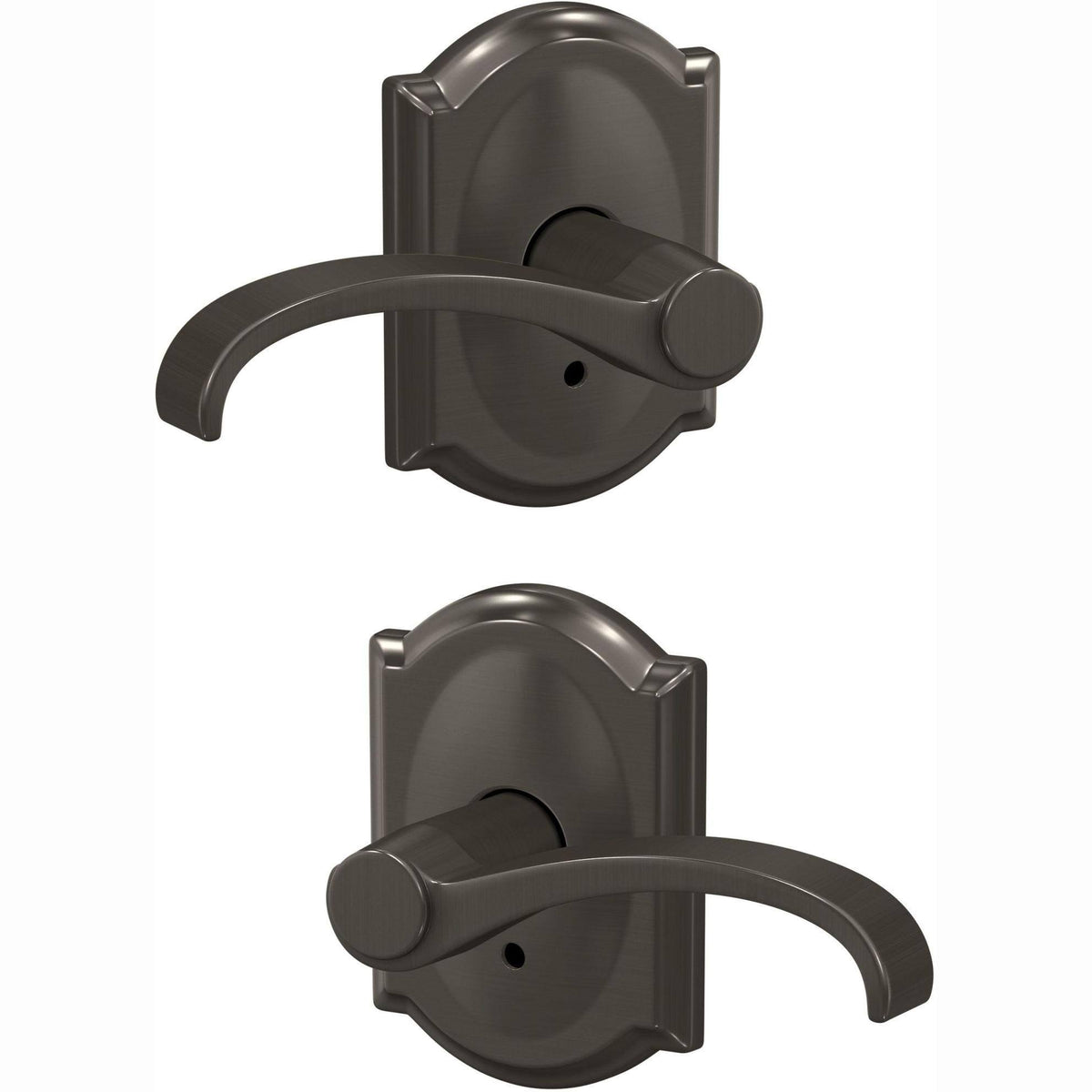Black Non-Turning Lever with Camelot Trim F1303