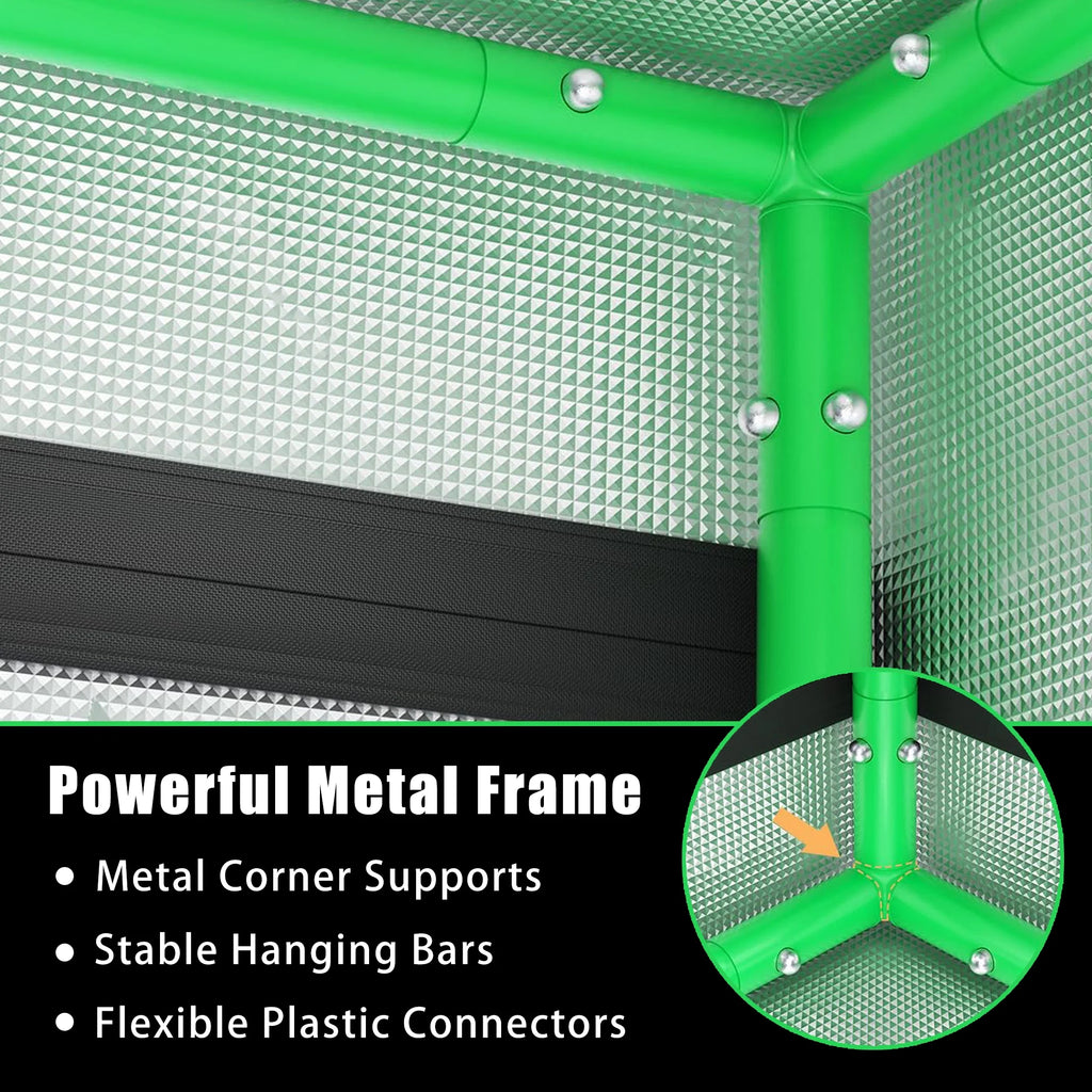 24"x24"x48" Water-Resistant Hydroponic Grow Tent with Observation Window L617