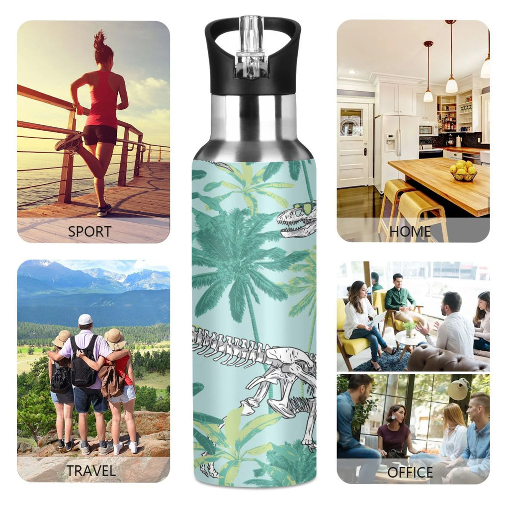 Stainless Steel Insulated Water Bottle with Straw Lid C971