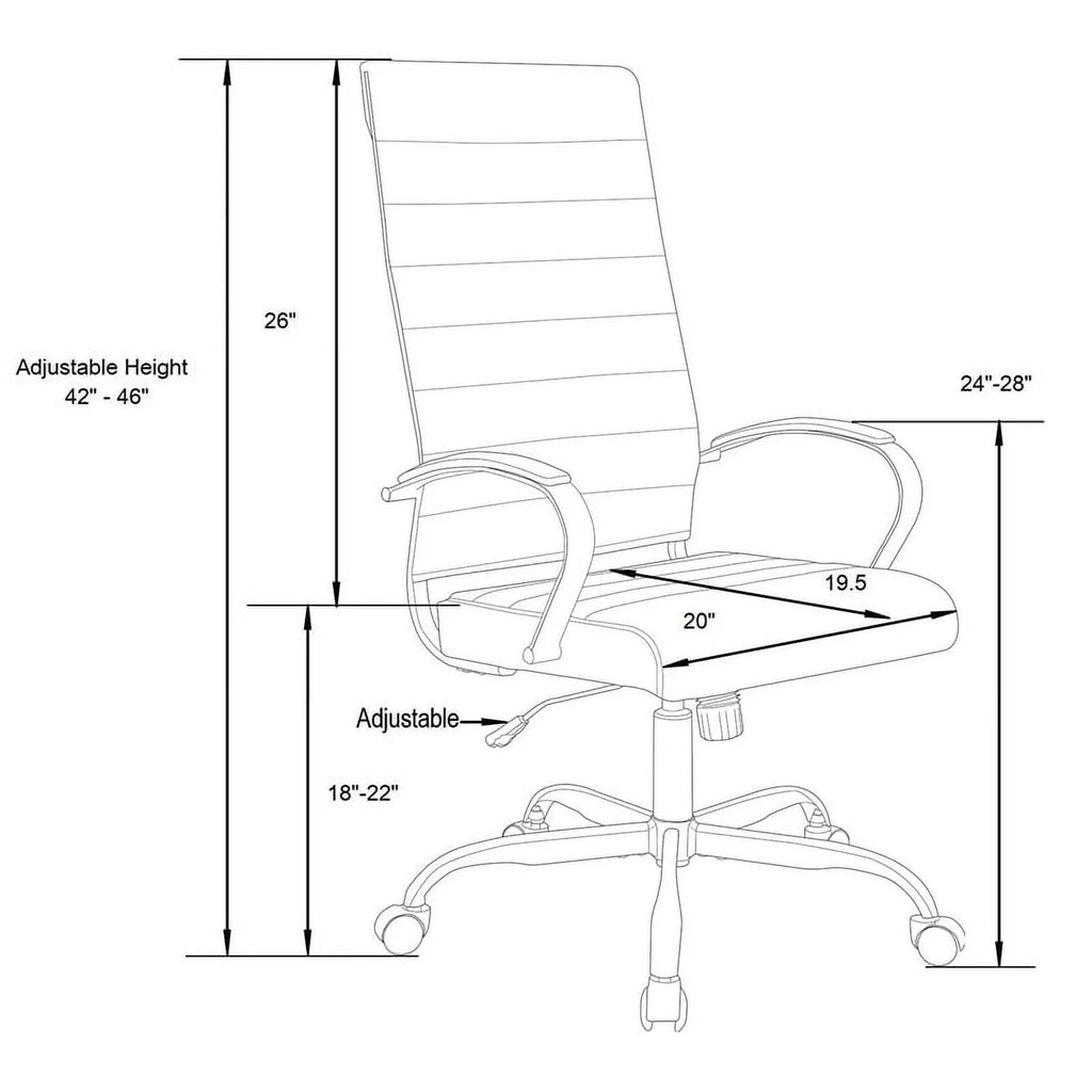 Tan Leather Office Chair A879990