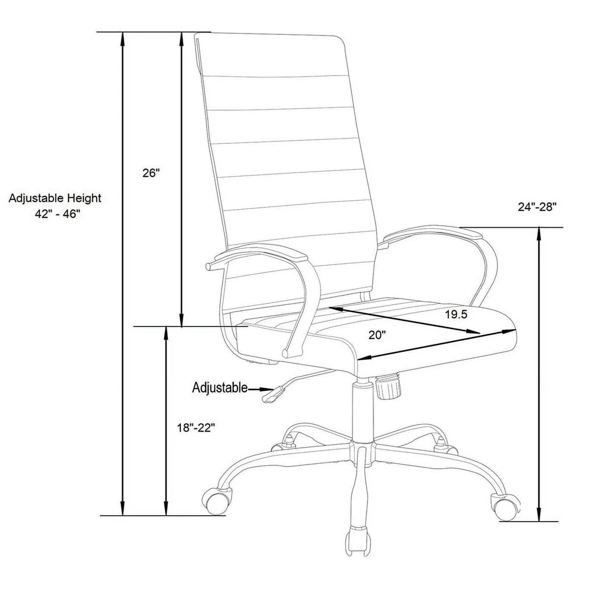 Tan Leather Office Chair A879990