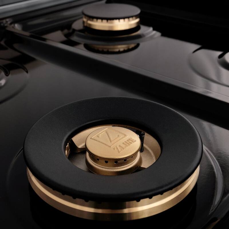 48 in. 7 Burner Double Oven Dual Fuel Range in Stainless Steel and Polished Gold S248