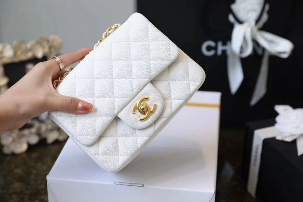 White Mini Flap Bag W6140
