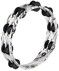 Wood Tambourine 2 Row Black Plated Steel Jingles J389
