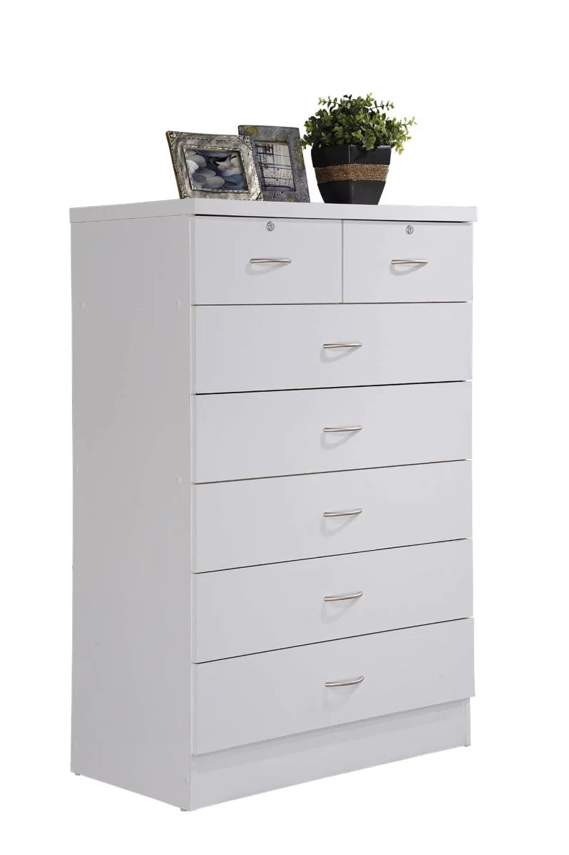 7 Drawer Mahogany Dresser with Two Locks A56423
