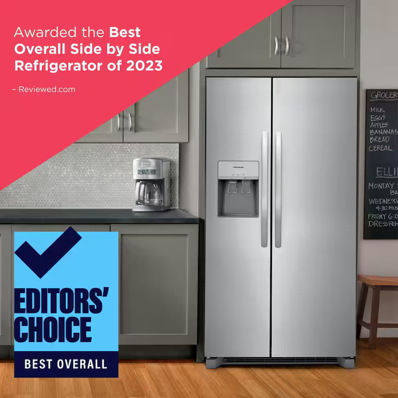 36 in. 25.6 cu. ft. Black Side by Side Refrigerator N564748