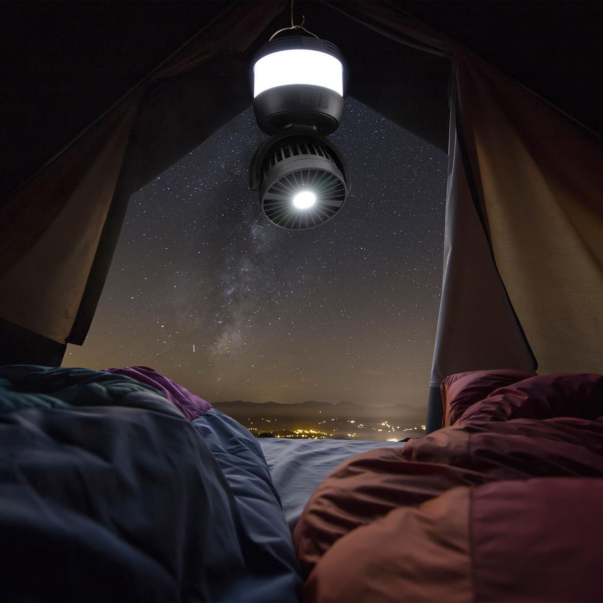 300 Lumen LED Rechargeable 3-in-1 Lantern, Fan, and Power Bank F505143