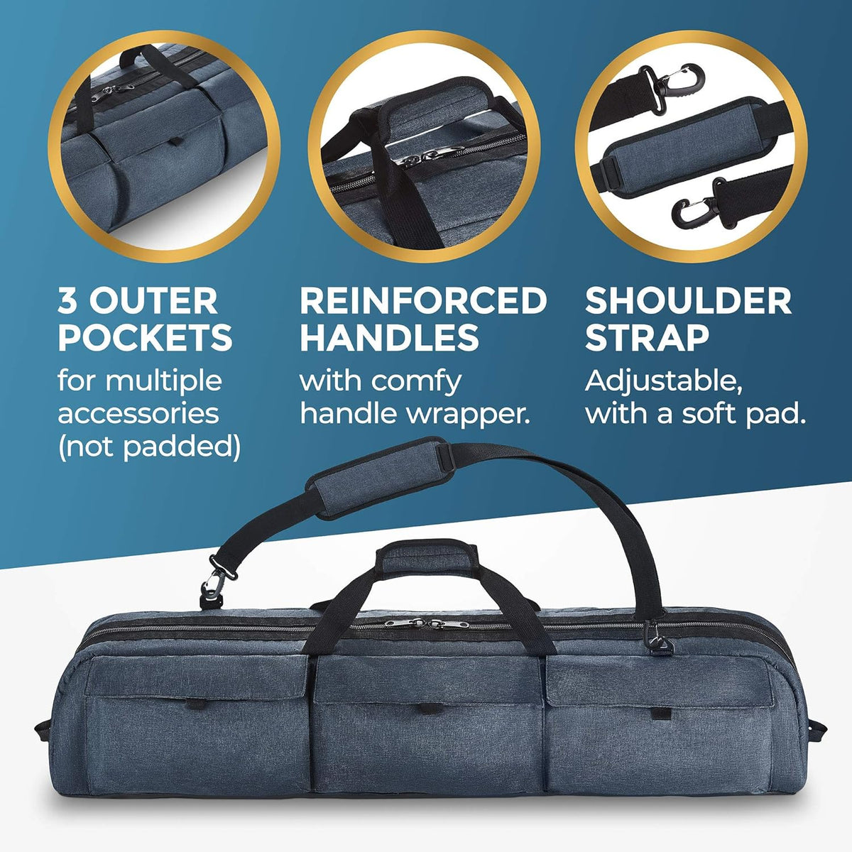 40 Inches Shock-Absorbent Telescope Carrying Case with Adjustable Shoulder Strap M246930