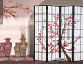 4 Panel 6Ft Wood Folding Privacy Screen U57778