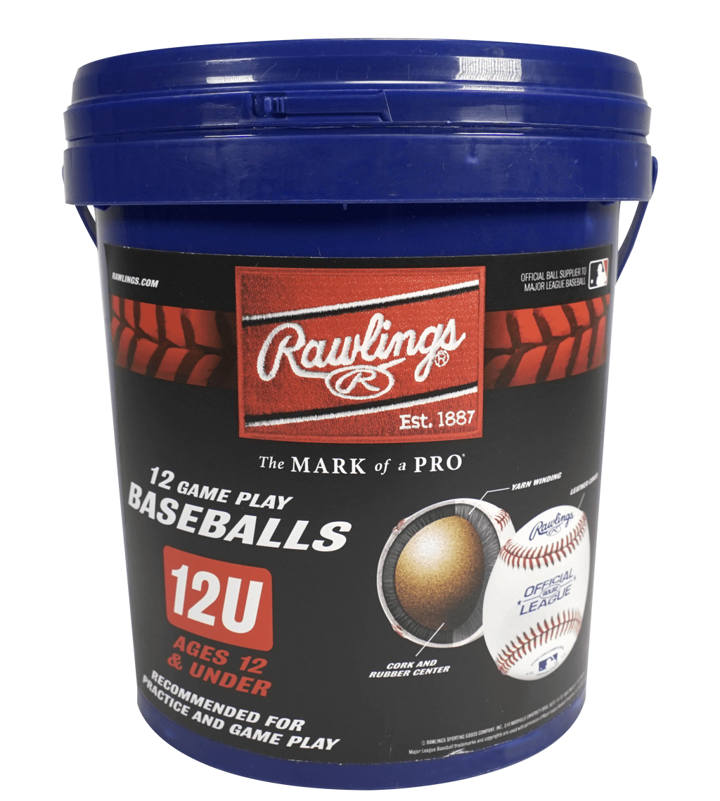 Youth Practice Baseball Bucket, 12 Count R448