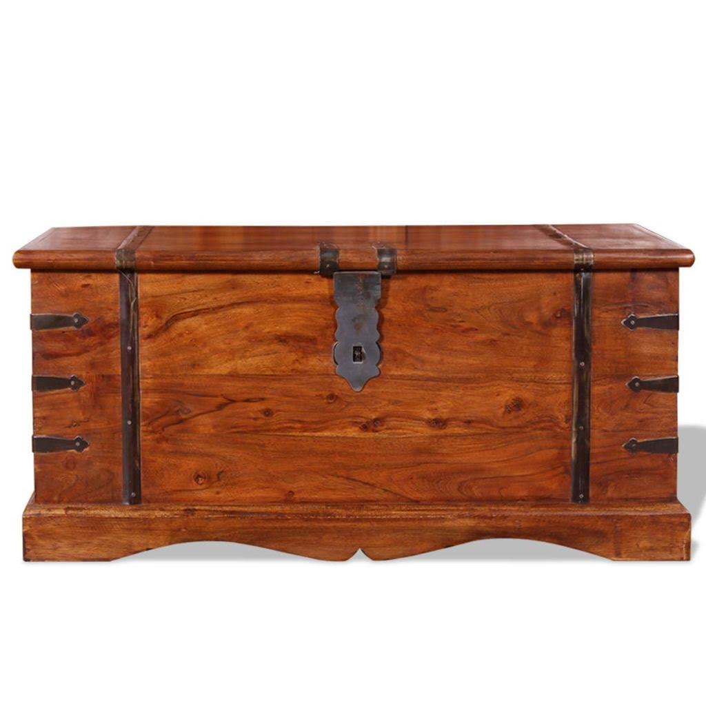 2 Piece Acacia Wood Storage Chest Set I4979